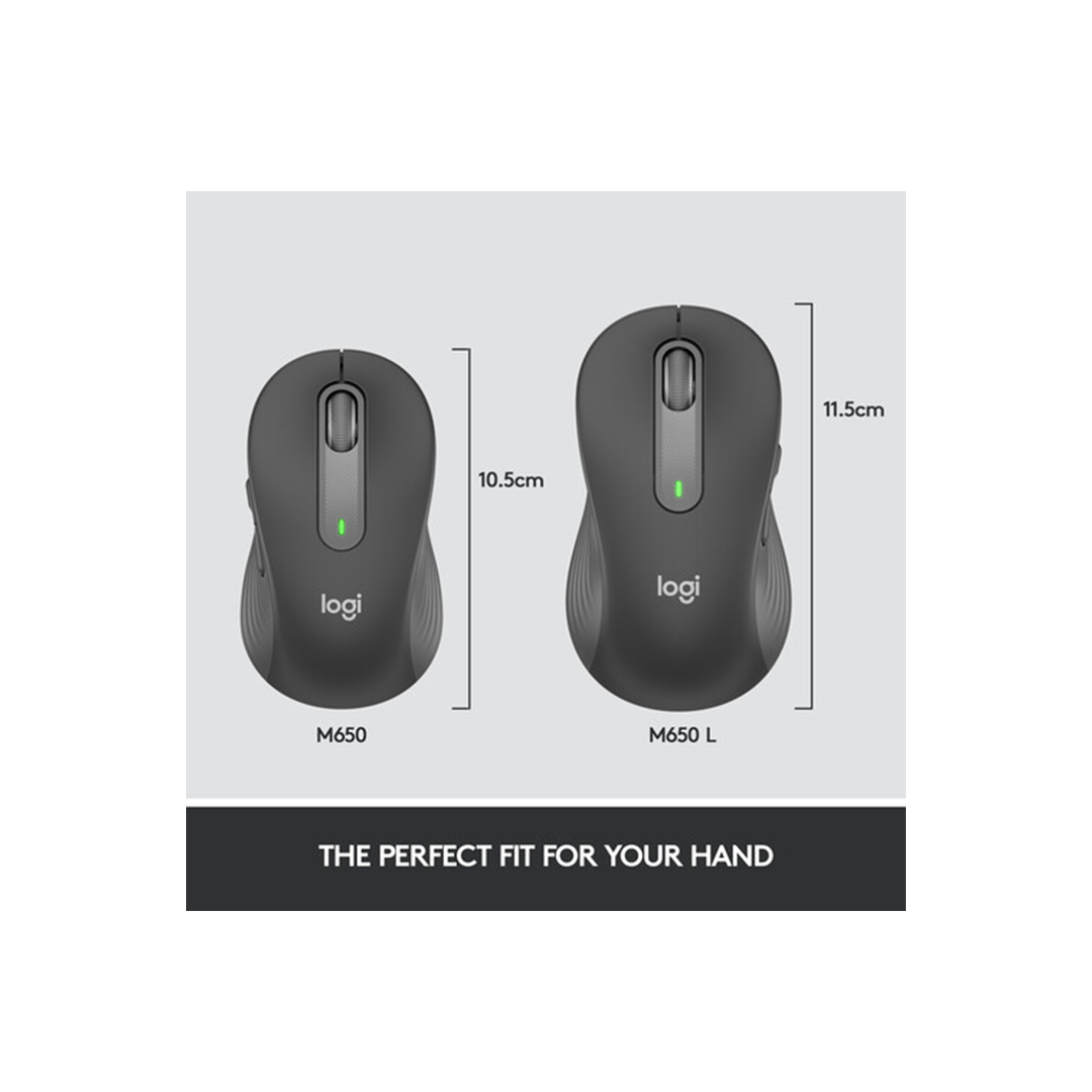 Logitech Signature M650 Wireless Mouse - Graphite in Qatar Logitech Signature M650 Wireless Mouse - Graphite in Qatar